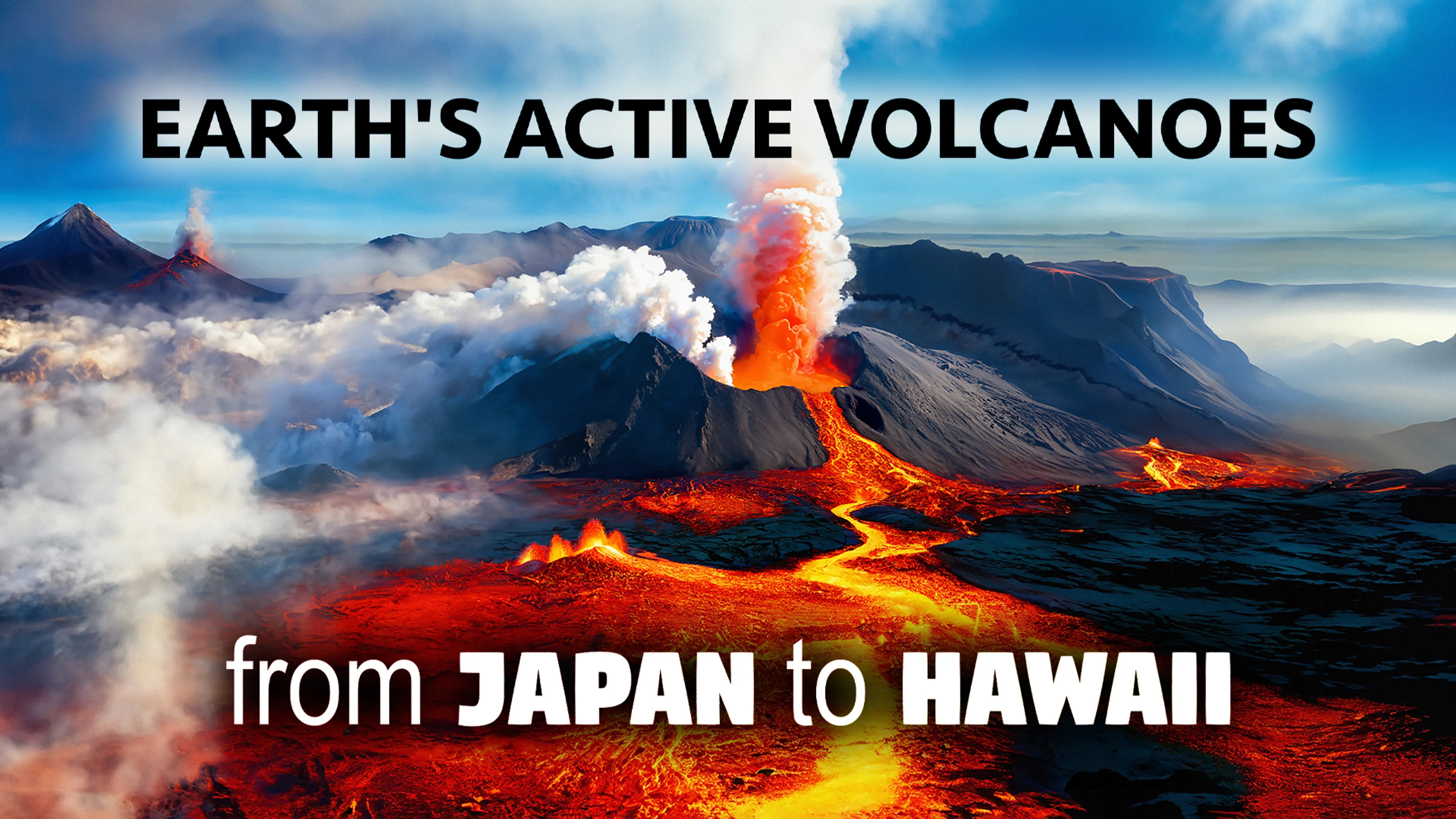 Earth's Active Volcanoes: From Japan to Hawaii poster